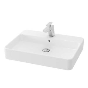 حوض مغسلة مربع فوق الرخام أبيض ‎600×450×130‎ ملم