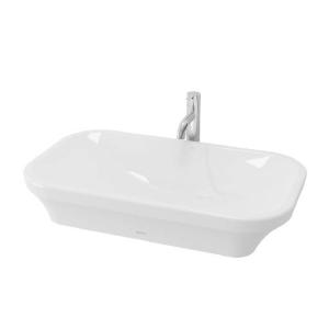 حوض مغسلة مربع فوق الرخام أبيض ‎710×410×125‎ ملم