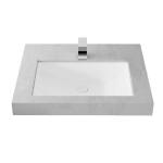 حوض مغسلة مربع تحت الرخام مع قاعدة