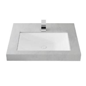 حوض مغسلة مربع تحت الرخام مع قاعدة