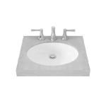 حوض مغسلة تحت الرخام ‎381×483‎ ملم مع قاعدة تثبيت