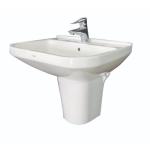 مغسلة أفراجي معلقة مربع أبيض قطعتين