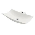 حوض مغسلة مقعّر فوق السطح – أبيض – صيني