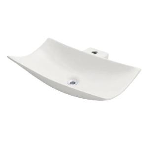حوض مغسلة مقعّر فوق السطح – أبيض – صيني