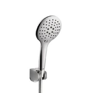 Round Chrome Hand Shower with Hose & Eurostar Holder