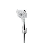 Chrome Square 3‑Function Shower Handset with Hose & Holder