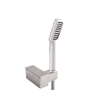 Square Chrome Hand Shower with Hose & Eurostar Holder