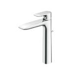 Chrome Tall Single‑Lever Basin Mixer with Aerator