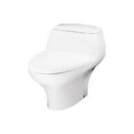 One‑Piece Toilet, White 30 cm with Seat – Round Design – China