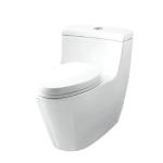 One‑Piece Toilet, White with Seat – Tornado Flush – China