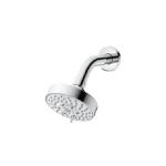 Chrome Round Shower Head Ø100mm 5‑Function with Concealed Arm