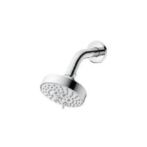 Chrome Round Shower Head Ø100mm 5‑Function with Concealed Arm