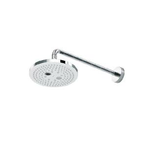 Chrome White Round Press Shower Head with Concealed Top Arm
