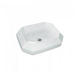 حوض مغسلة بورسلان أبيض – فوق السطح (صيني)