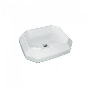 حوض مغسلة بورسلان أبيض – فوق السطح (صيني)