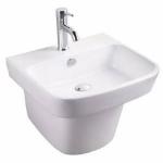 مغسلة معلّقة مربّعة مع فتحة أوفرفلو – أبيض – صيني (إصدار A)