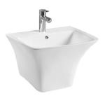 Wall‑Hung Square Basin with Overflow – White – China (Variant B)